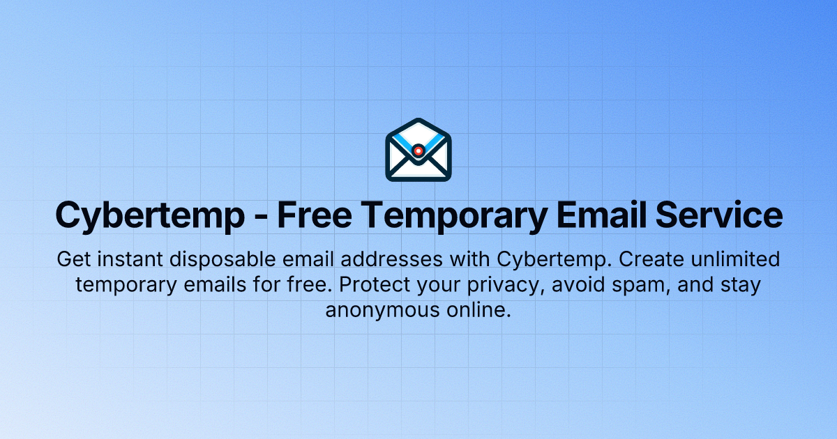 Temp Mail API Docs — REST + SDK (Python, Go, Rust, JS) · CyberTemp